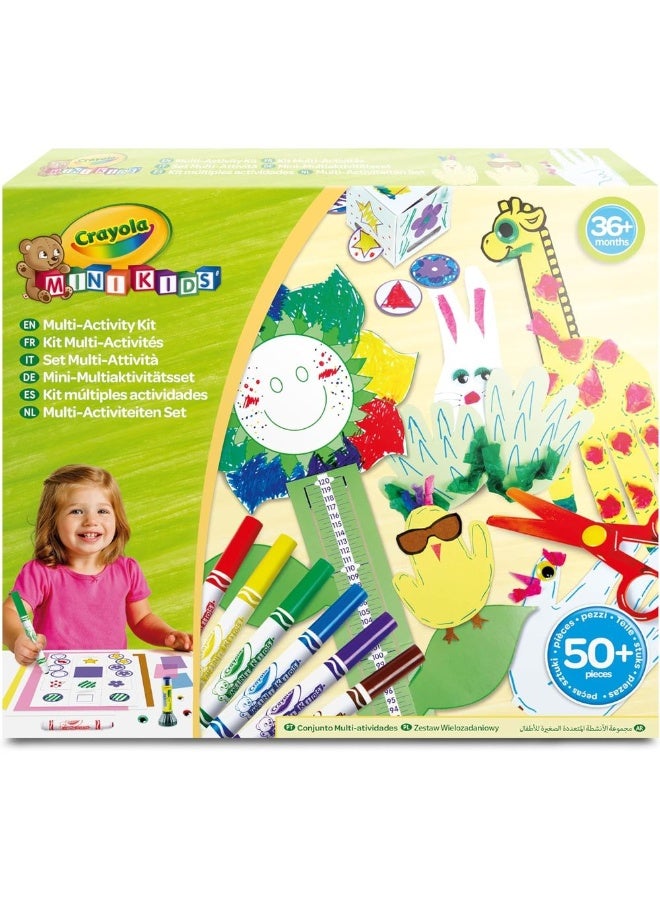 Crayola - Mini Kids Multi Activity Kit With Felt Tip Pens, Scissors, Glue 50 Pieces - 81-8133 - Image 1