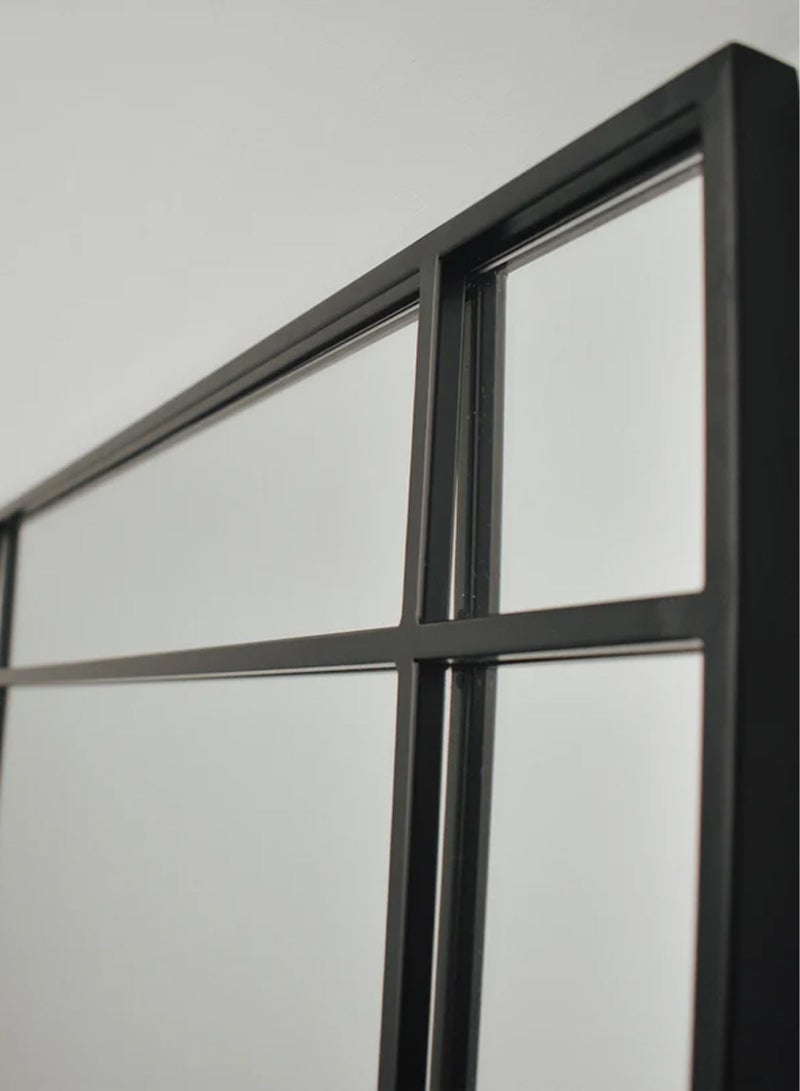 إي سمارت مرآة كبيرة بتصميم أنيق 180×80 سم - مرآة كاملة الطول بإطار معدني أسود وحامل خلفي - تصميمها الرائع مناسب لغرف المعيشة وغرف الملابس وغرف النوم - Image 4