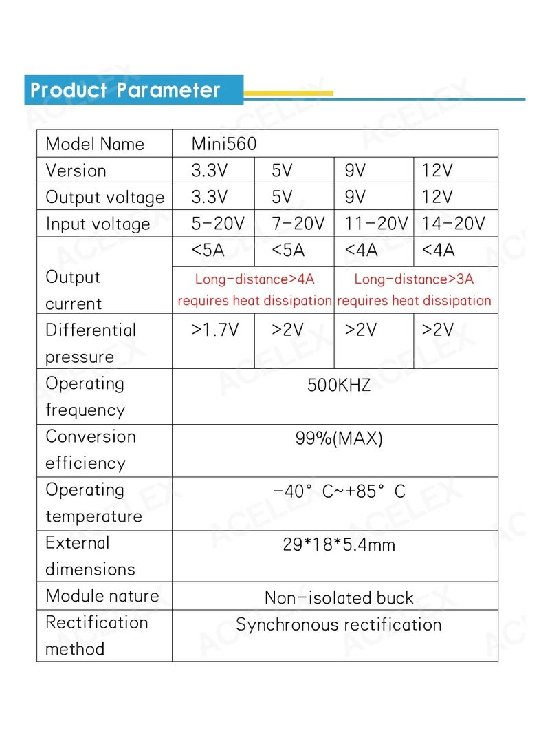 High Efficiency Output 5V 12V 5A Step Down DC-DC Converter Voltage Regulator Buck Stabilized Power Supply Module  - Image 5