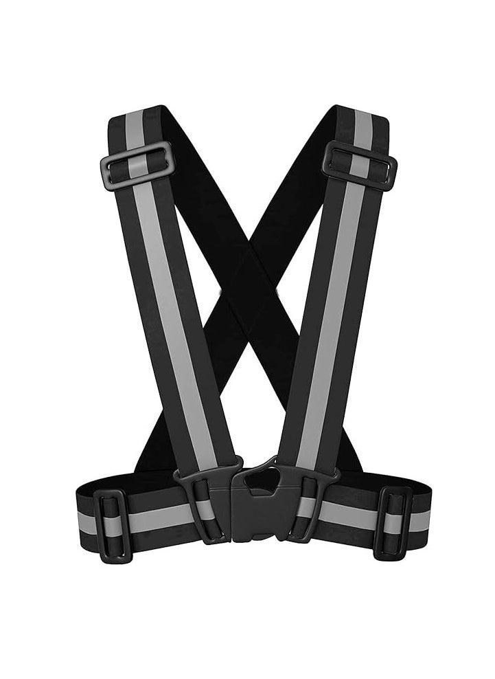 Cool Baby Style Adjustable Reflective Vest Straps High Visibility Safety Black  - Image 1