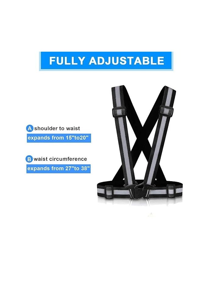 Cool Baby Style Adjustable Reflective Vest Straps High Visibility Safety Black  - Image 2