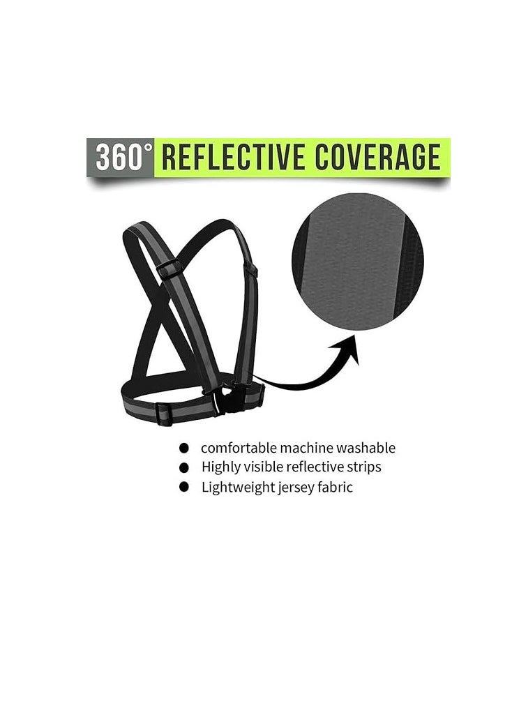 Cool Baby Style Adjustable Reflective Vest Straps High Visibility Safety Black  - Image 3