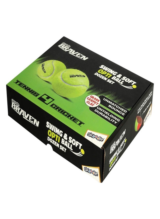 SKOODLE Braven TENNIS4CRICKET Swing & Soft Ball for Cricket Tournament | Street Match Cricket Ball Tennis for Lawn Cricket|Soft Tennis Balls|(Set of 12) - Image 5