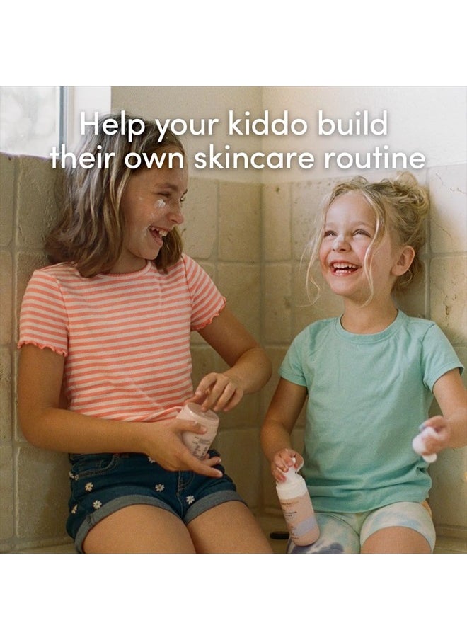 Evereden Kids Happy Face Duo (Cool Peach) - Multi-Vitamin Kids Face Wash & Kids Face Cream Set - Clean & Vegan Skin Care for Kids 3+ - Moisturizing, Nourishing, & Protective Kids Skin Care Set  - Image 4