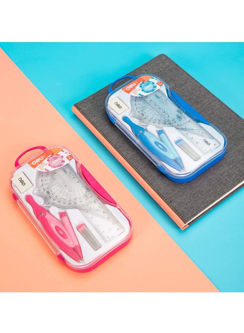 Deli 7-Piece Pioneer Geometry Set Assorted Colors - Image 4