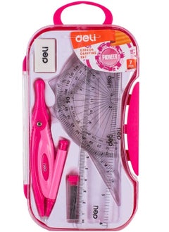 Deli 7-Piece Pioneer Geometry Set Assorted Colors  - Image 2