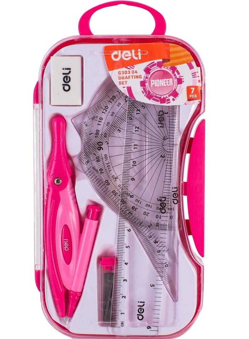Deli 7-Piece Pioneer Geometry Set Assorted Colors - Image 2