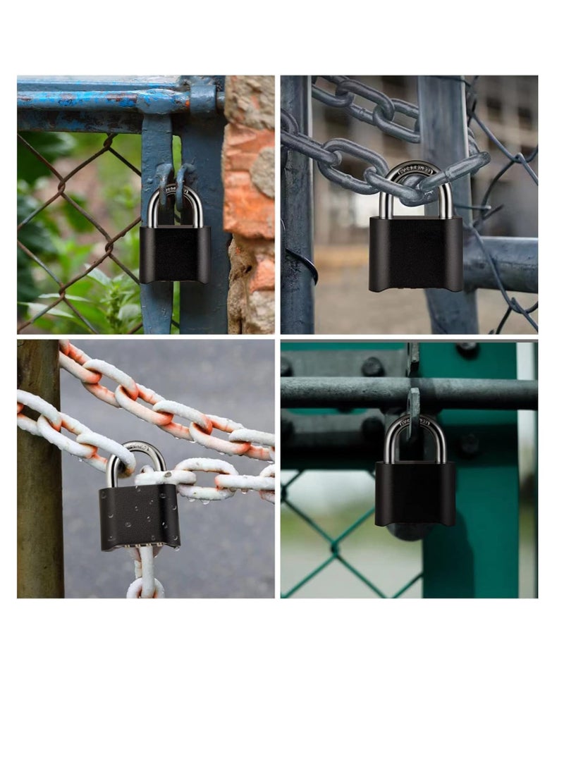 في الهواء الطلق قفل مع كلمة السر ، مناسبة لأنّ أبواب , سياج , مستودعات , وحدات التخزين , جراج ( أسود ) - Image 3