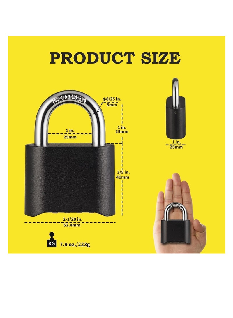 في الهواء الطلق قفل مع كلمة السر ، مناسبة لأنّ أبواب , سياج , مستودعات , وحدات التخزين , جراج ( أسود ) - Image 2