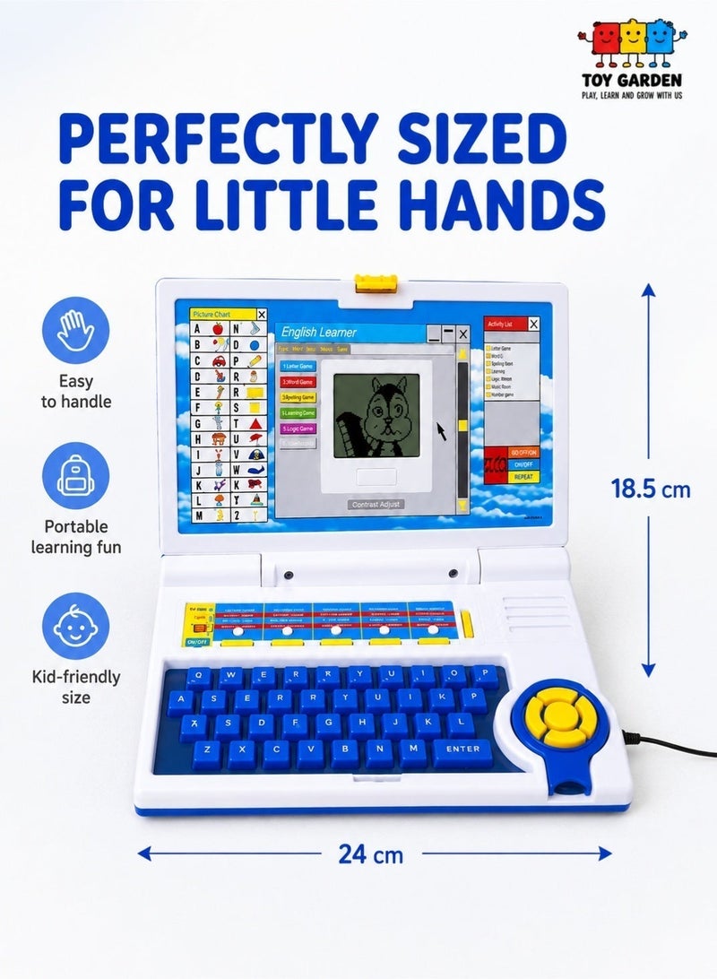 Laptop toy, Kids Special Entertainment and Teaching Fun English Spelling Test Notebook Laptop Toy for Best Gift (Mouse Included) (Multi-Color) - Image 4