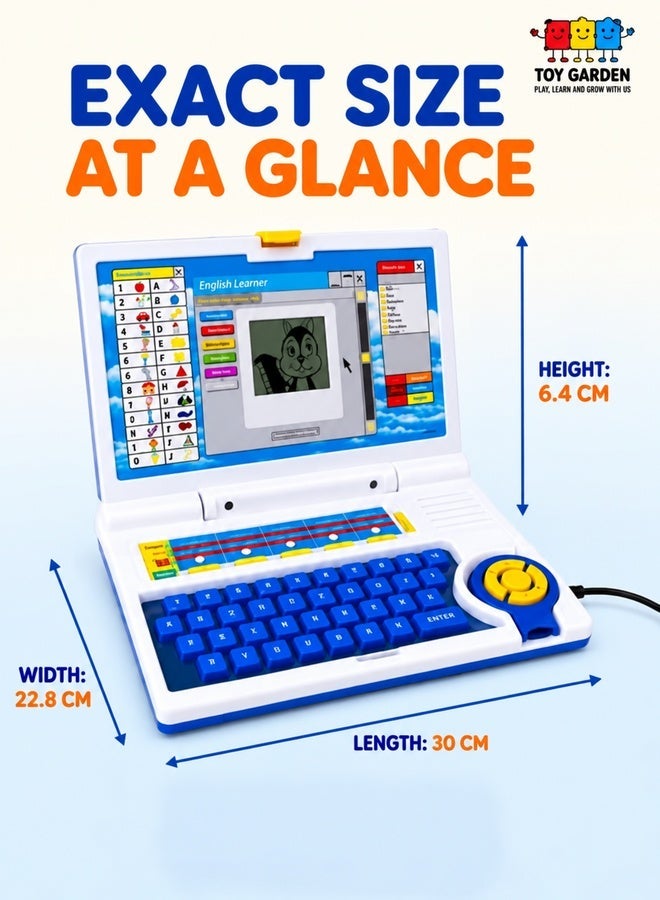 TOY GARDEN Laptop toy, Kids Special Entertainment and Teaching Fun English Spelling Test Notebook Laptop Toy for Best Gift (Mouse Included) (Multi-Color) - Image 5