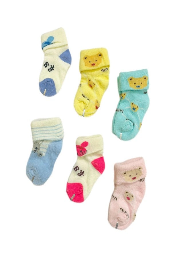 Freshfoot Unisex Cotton Fresh Foot Cute And Colorful New Born Baby Modern Socks Set 0 To 3 Months, Multicolour - Image 2