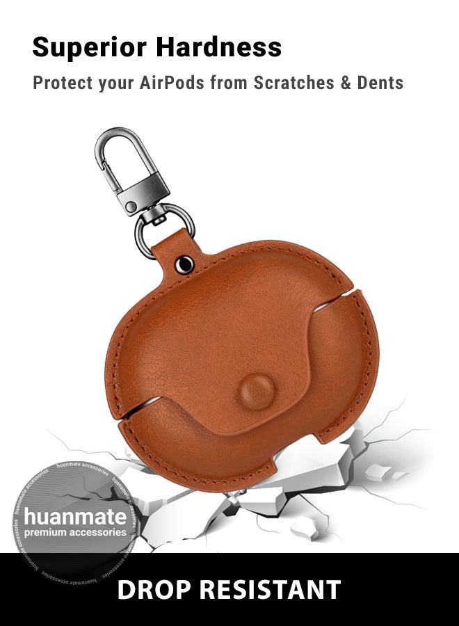 huanmate Huawei FreeBuds Pro 4 Shockproof Protection Case Cover - Brown - Lightweight, Stylish Design, Accurate Cut-outs - Easy to Install & Remove - Durable Shield for Your Huawei FreeBuds Pro 4 - Image 4