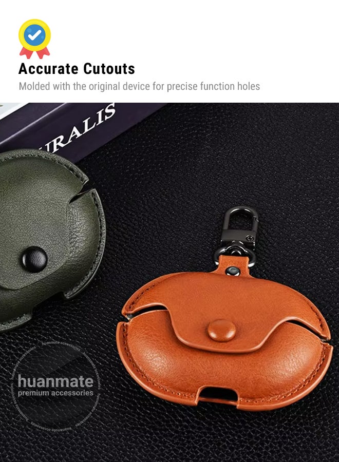 huanmate Huawei FreeBuds Pro 4 Shockproof Protection Case Cover - Brown - Lightweight, Stylish Design, Accurate Cut-outs - Easy to Install & Remove - Durable Shield for Your Huawei FreeBuds Pro 4 - Image 5