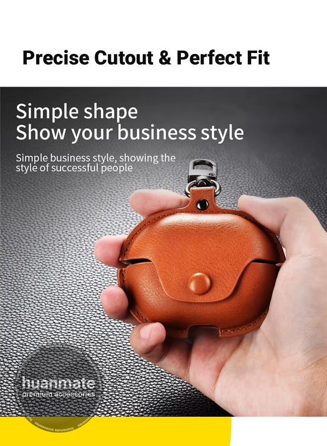 huanmate Huawei FreeBuds Pro 4 Shockproof Protection Case Cover - Brown - Lightweight, Stylish Design, Accurate Cut-outs - Easy to Install & Remove - Durable Shield for Your Huawei FreeBuds Pro 4 - Image 2