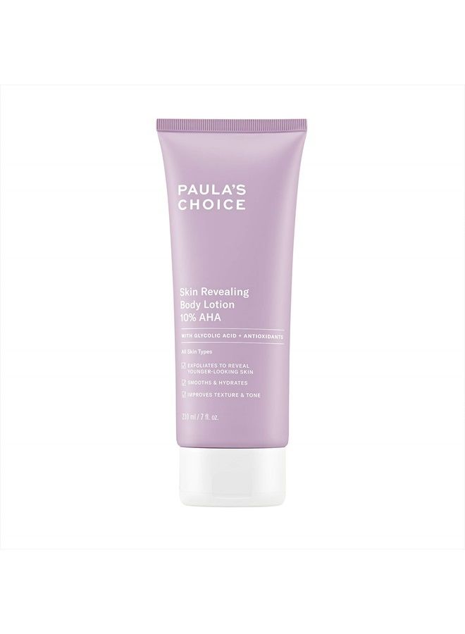 PAULA'S CHOICE Skin Revealing Body Lotion 10% AHA, Glycolic Acid & Shea Butter Exfoliant, Moisturizer for Keratosis Pilaris (KP) Prone Skin, 7 Ounce - Image 1
