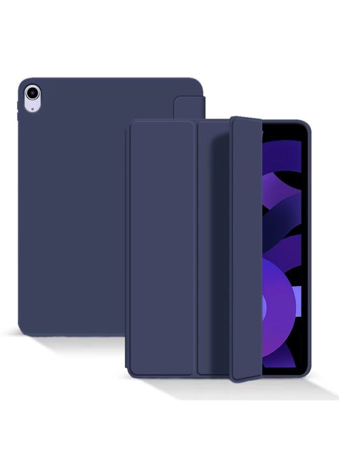 Ipad Protective Case 10.9 Inch Protective Case Air2 Soft Case Anti-fall Min5/6tpu Honeycomb Mini4 Leather Case-Color:Dark Blue-Applicable Model:Mini6 - Image 1