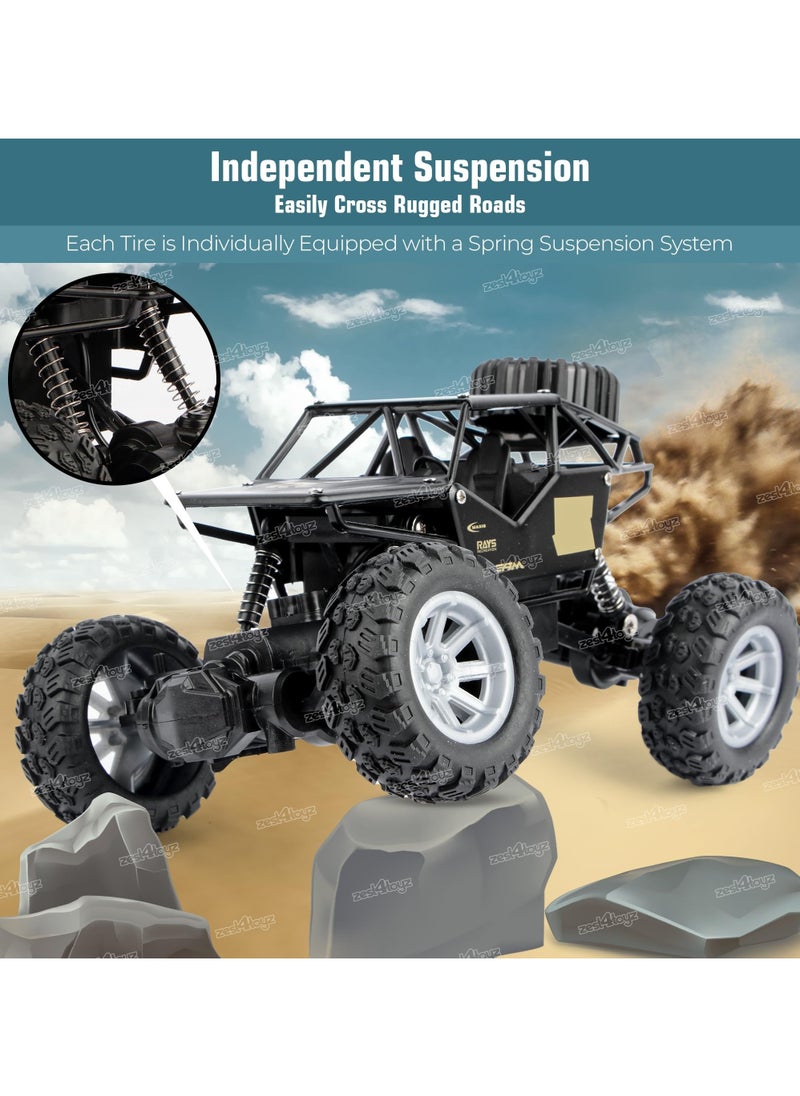 Trendify High-Speed Off-Road Bigfoot Remote Control Climbing Toy Car for Kids With Mist Smoke Effect, Ages 8+ - Durable 4x4 RC Vehicle, 27x17x12cm, Perfect for Outdoor and indoor Adventure Play (Black)  - Image 2