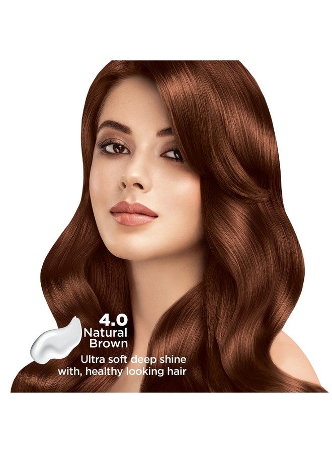 نيشا صبغة شعر كريمية، لون شعر دائم بني طبيعي، حريري ولامع، تغطية 100% للشعر الرمادي، صبغة شعر غنية ومشرقة تدوم طويلاً لشعر ناعم للغاية ولامع (عبوة من قطعة واحدة) - Image 4