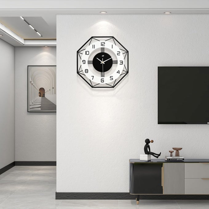 LARGE WALL CLOCKS FOR LIVING ROOM DECOR MODERN SILENT WALL CLOCK FOR HOME HOUSE KITCHEN BEDROOM DECORATIVE BIG WALL CLOCK NON TICKING BATTERY OPERATED QUARTZ FOR BATHROOM OUTDOOR INDOOR 14 INCH