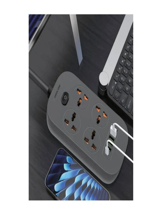 Green Lion Power Socket 5 USB-A & 1 Type-C - Gray