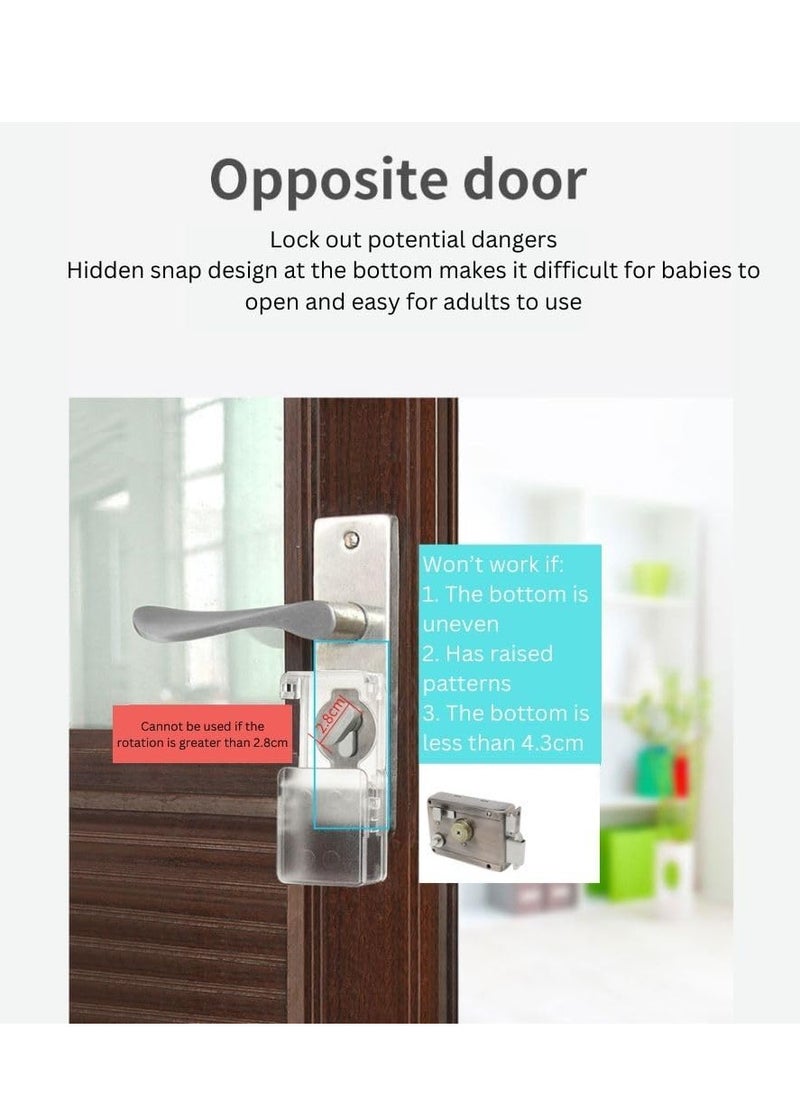 turtees Door Safety Locks For Babies With Hidden Snap Button Design (Black)  - Image 2