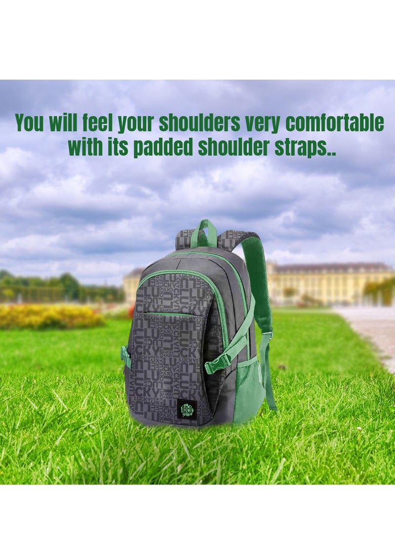 بيج ديزاين حقيبة ظهر للابتوب مقاومة للسرقة ومضادة للماء من Biggdesign Moods Up، باللون الرمادي - Image 4