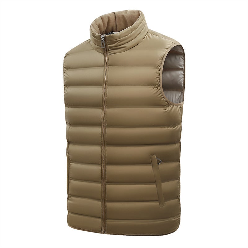 Men'S Autumn Vest Collar Cotton-Padded Jacket Storing Vest E-Commerce Plus Size Coat Thin Vest Men'S Wear - Image 4
