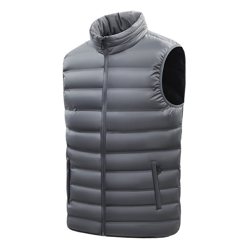 Men'S Autumn Vest Collar Cotton-Padded Jacket Storing Vest E-Commerce Plus Size Coat Thin Vest Men'S Wear - Image 5