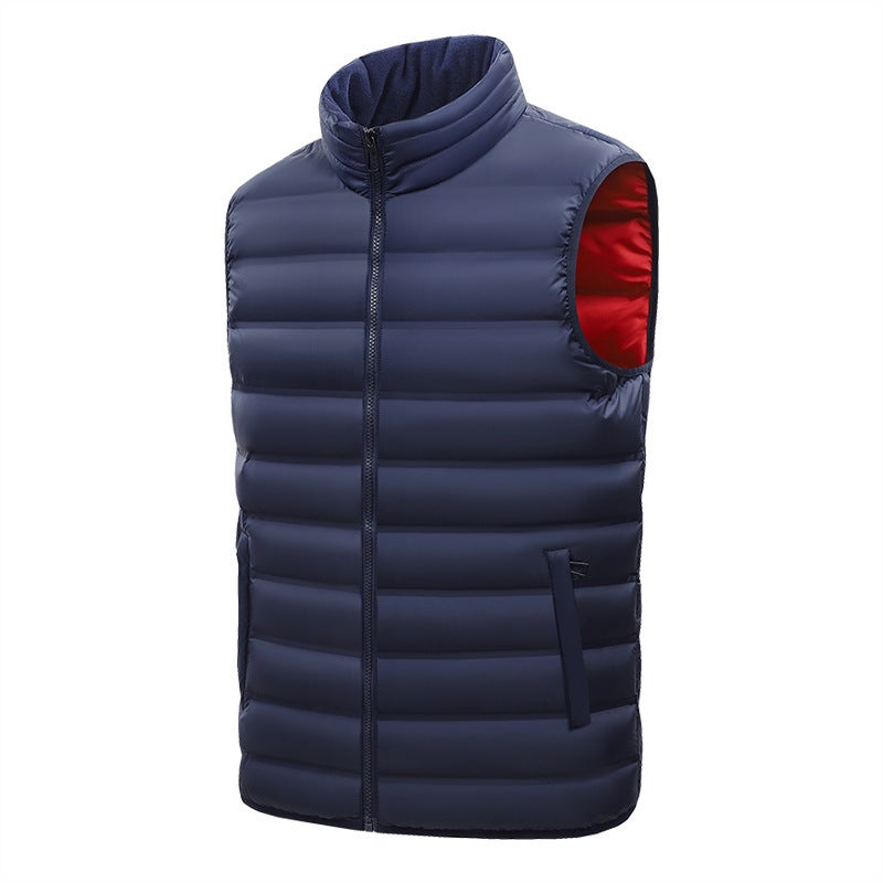 Men'S Autumn Vest Collar Cotton-Padded Jacket Storing Vest E-Commerce Plus Size Coat Thin Vest Men'S Wear - Image 2