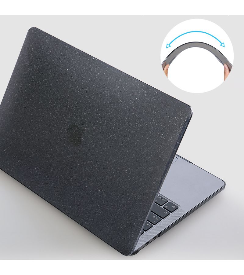 Glitter Black Laptop Case For MacBook Air 15 M3 M2 2024 2023 Protective Durable - Image 2