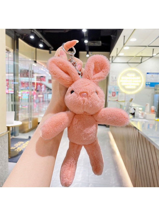 Cute Plush Bunny Keychain Soft Fluffy Rabbit Stuffed Toy Adorable Pendant for Bags and Keys Perfect Gift for Animal Lovers - Image 3