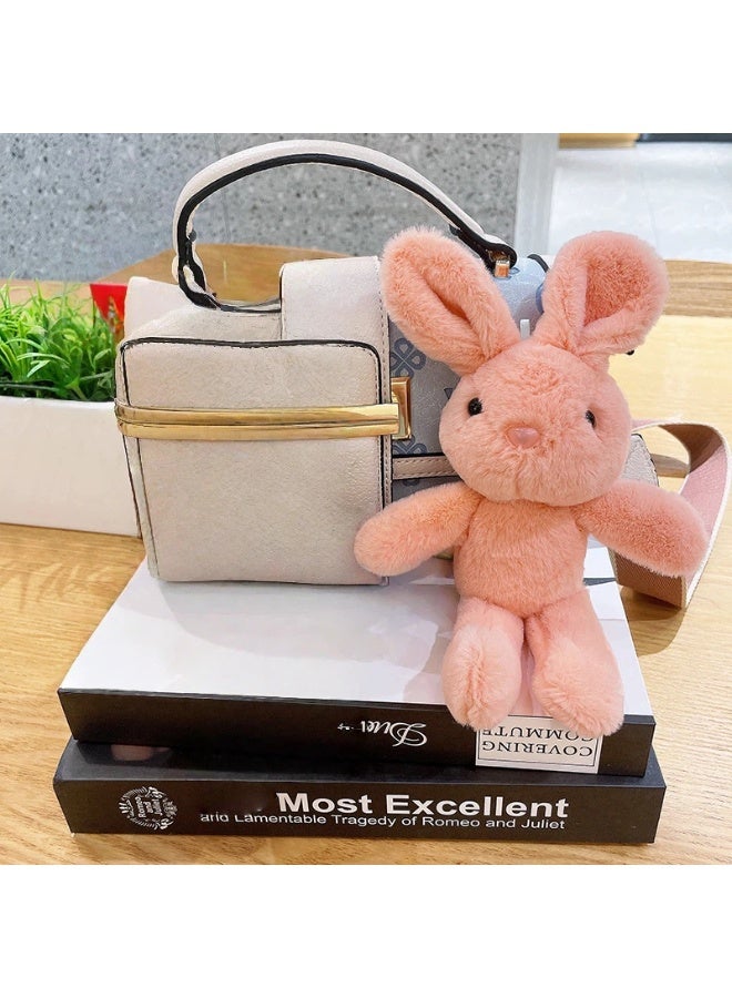 Cute Plush Bunny Keychain Soft Fluffy Rabbit Stuffed Toy Adorable Pendant for Bags and Keys Perfect Gift for Animal Lovers - Image 2