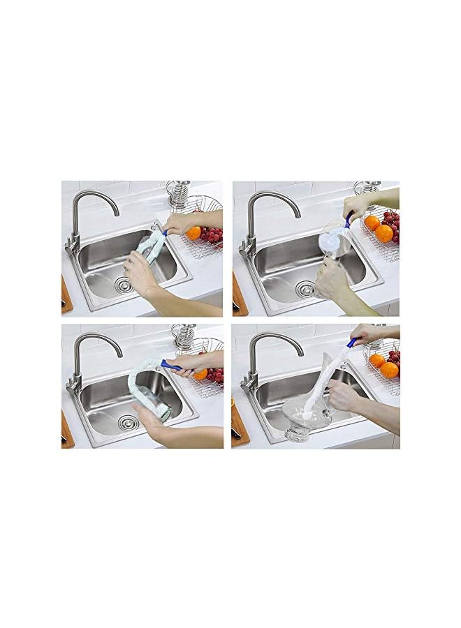 PROMASS Long Bottle Cleaning Brush, Multi-Function Flexible Scourer for Decanters, Goblets, Glasses, Cups Household Cleaner Tools - Image 5