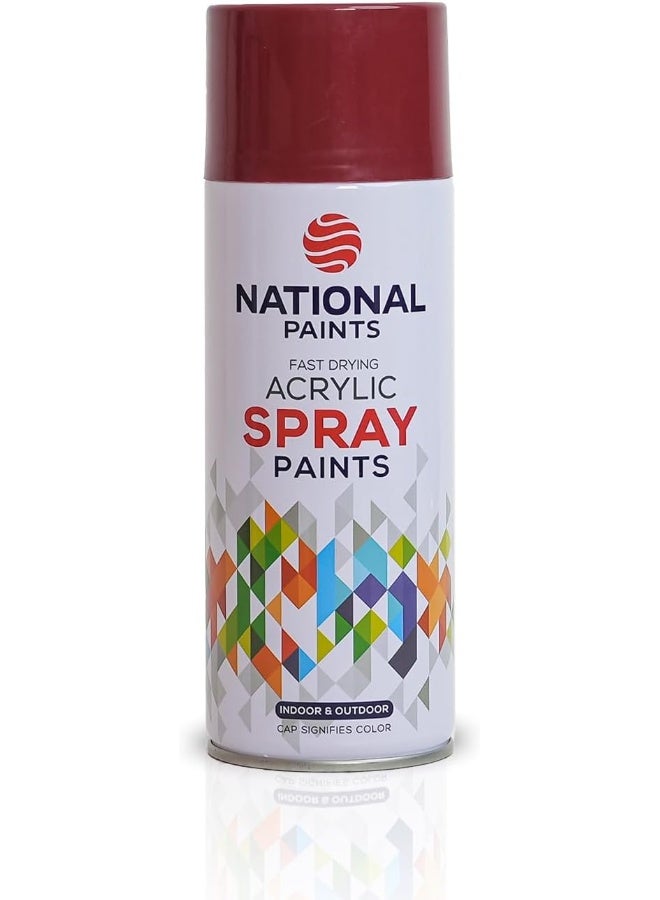 NATIONAL PAINTS طلاء أكريليك بخاخ سريع الجفاف - مارون 780 - Image 1
