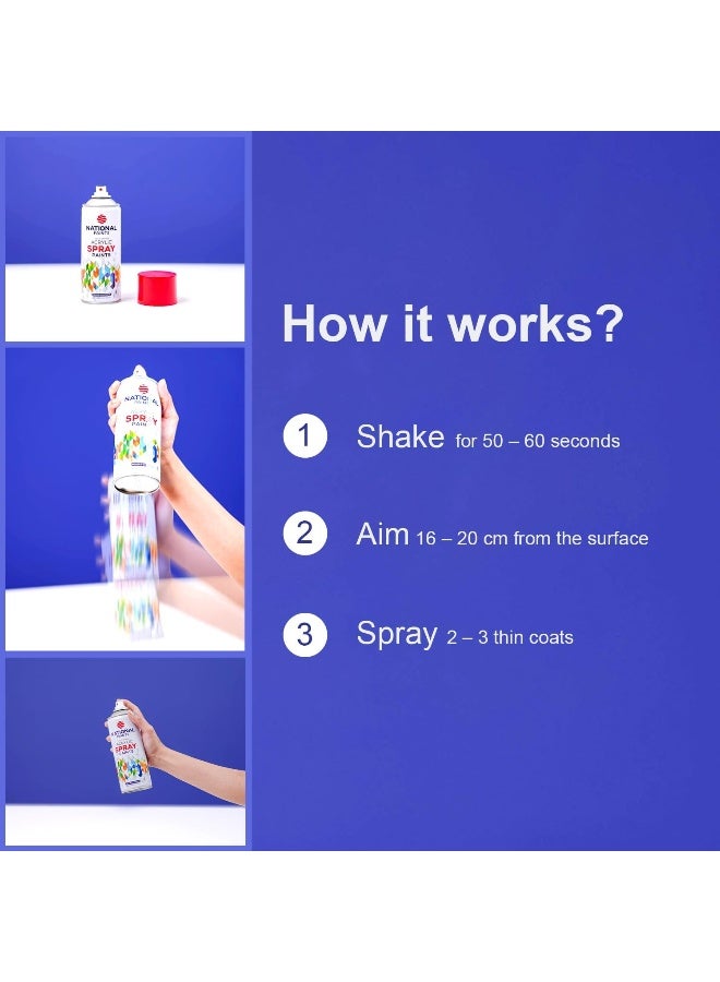 NATIONAL PAINTS طلاء أكريليك بخاخ سريع الجفاف - مارون 780 - Image 4