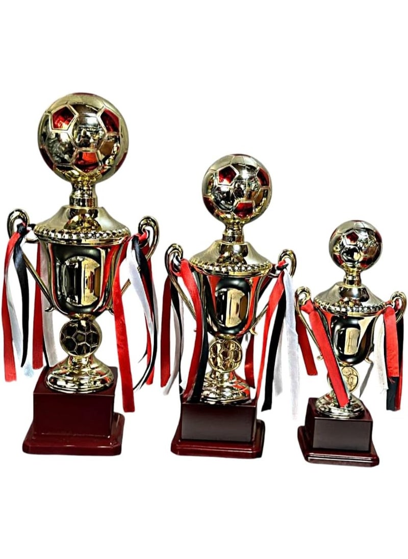 Generic Commemorative Football Trophy - Award and Reward for Champions and Sports Fans, Gold 