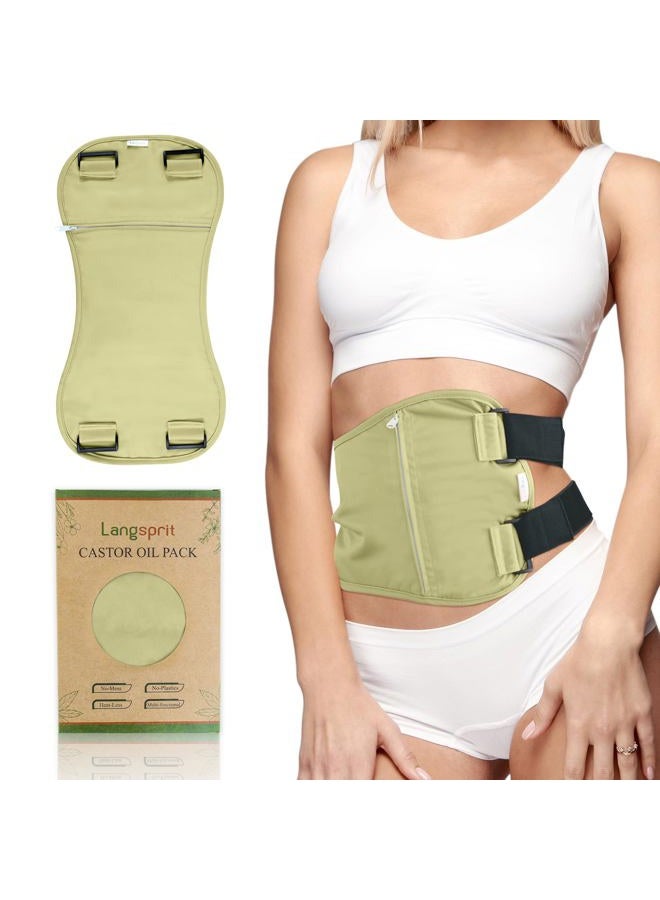 Langsprit Castor Oil Pack Wrap for Liver Detox and Inflammation - Organic - Image 1