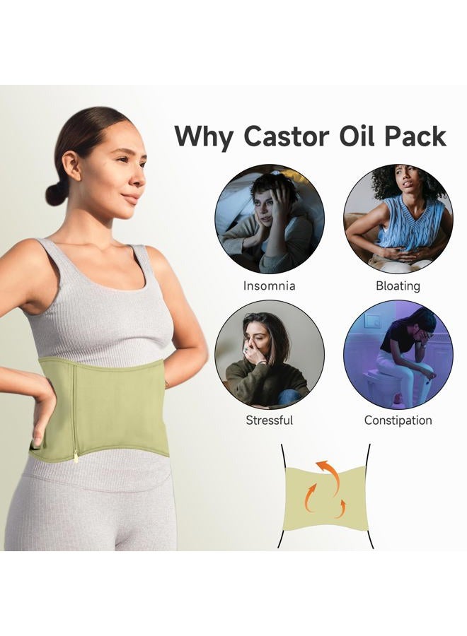 Langsprit Castor Oil Pack Wrap for Liver Detox and Inflammation - Organic - Image 3