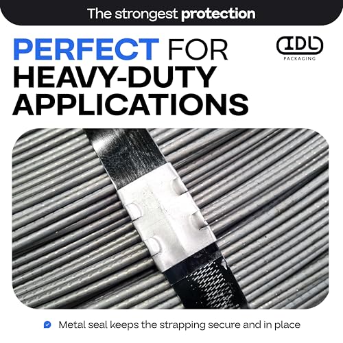 IDL Packaging Open (Snap-On) Seals for 3/4" Strap Width Steel Strapping (Pack of 1000) - Superior Holding Power - Sturdy Metal Clips for Securing Heavy Packaging and Pallet Banding - Image 3