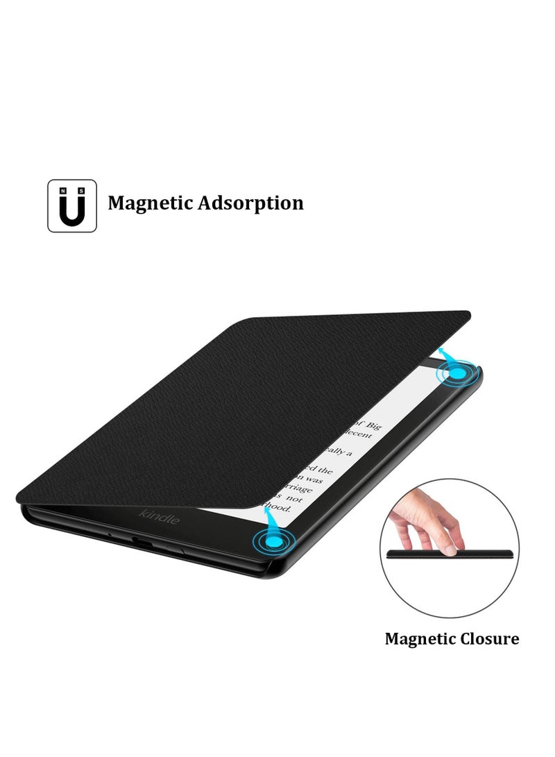 Excefore Case for 6.8" Kindle Paperwhite 11th Generation 2021 Signature Edition PU Leather Cover with Hand Strap 2023 Release, Magical Flowers - Image 5