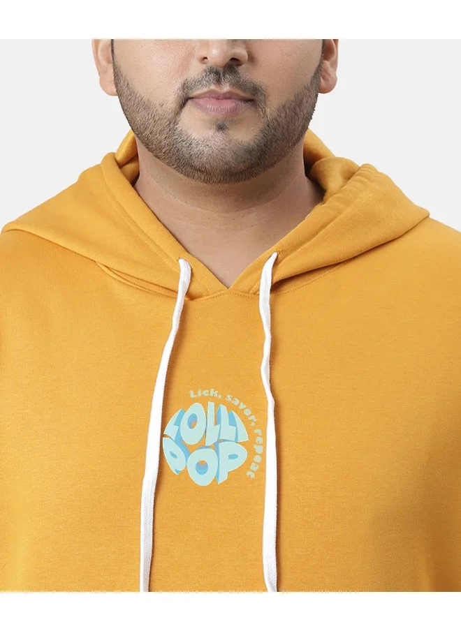 Instafab Plus Instafab Plus Men's Mustard Yellow Lollipop Hoodie