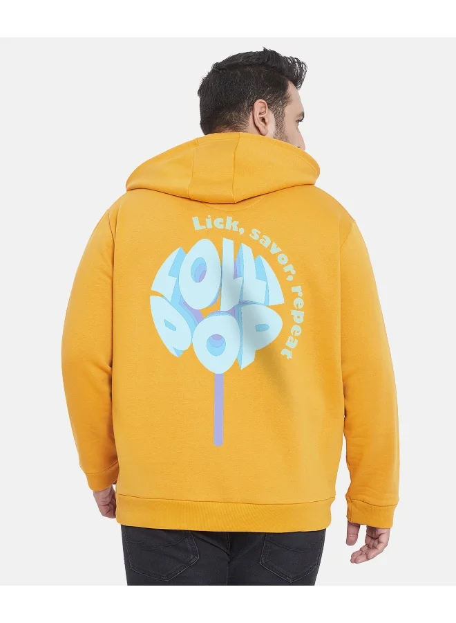 Instafab Plus Instafab Plus Men's Mustard Yellow Lollipop Hoodie