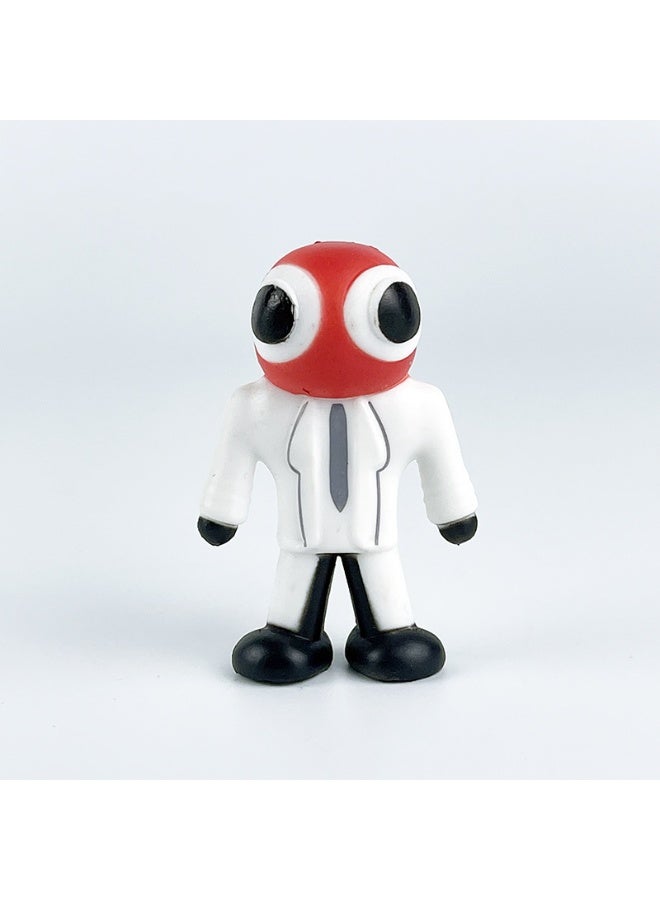 HALAMODO 8 PCS Rainbow Friends Toy Figure Blind Box Set , Drool Monster Cartoon Game Collectible Model , Trendy Anime Statue Toy, Desktop Decor Figure Model Toy , Office Decor Figure , Car Ornament, Surprise Birthday Gift For Kids Boys and Girls, For Commemoration, Collection and Display, 8 cm - Image 4