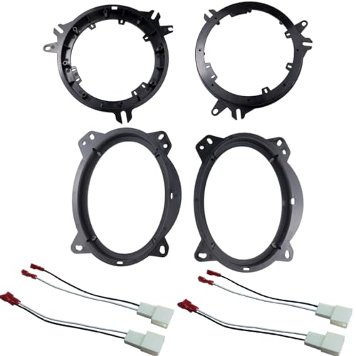 DKMUS Speaker Spacer for Toyota Lexus Scion Subaru 6" to 6-3/4" + 6" x 9" Adapter with Wiring Harness (6"+ 6"x9") - Image 1