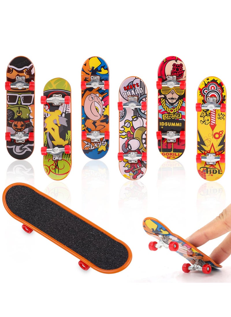 Daytoyz Finger Skateboard, 6 Pieces Fingerboard, Mini Finger Skateboards Set, Professional Finger Toy - for Children Party Bag Filler, Children's Birthday Gifts (Random Pattern)  - Image 1