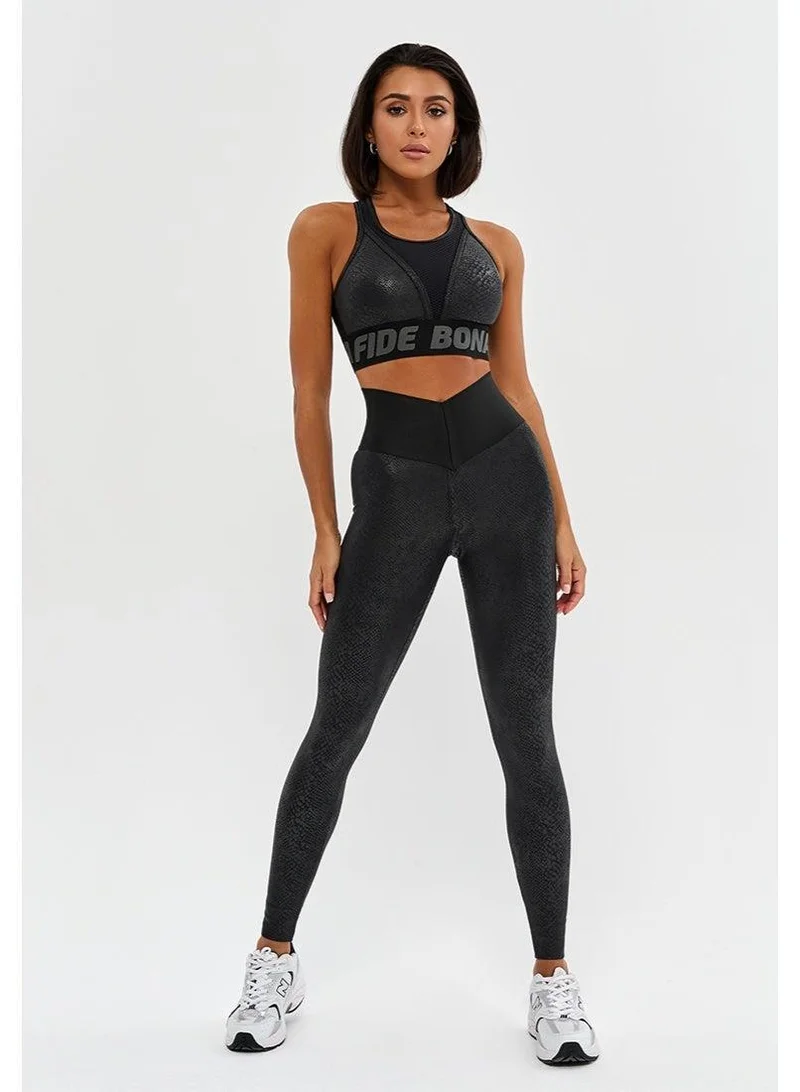 Bona Fide Black High Support Sports Polyester Bra for Women | Best Price UAE
