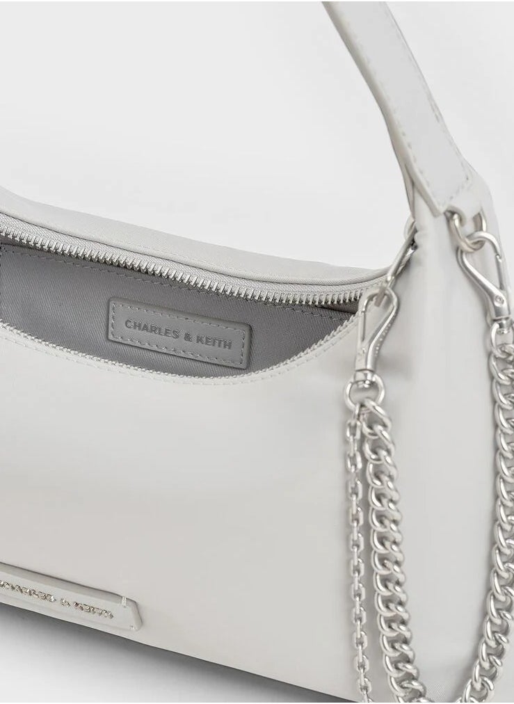 Charles & Keith Nylon Chain-Link Trapeze Shoulder Bag  - Image 5