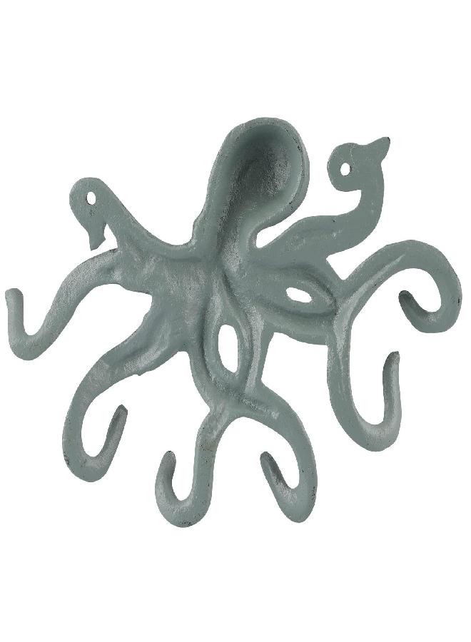 MDLUU MDLUU Octopus Hook, Nautical Wall Hook, Antique Key Holder Hook, Cast Iron Hook for Coat, Hand Towel, Bathrobe, Jacket(Gold Green) - Image 1