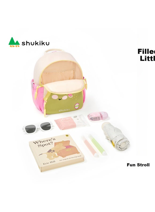 Shukiku Children's Kindergarten Backpack For Boys And Girls, Dopamine Ultra-light Double Shoulder Bag, Ice Sugar Snow Pear, Size S - Image 1